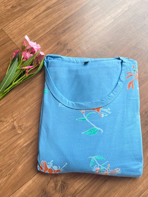 Non Feeding Gown-Sky Blue Flower