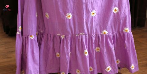 Purple Embroidery Feeding Maxi-FM3