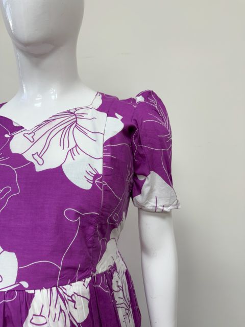 Violet with white flower