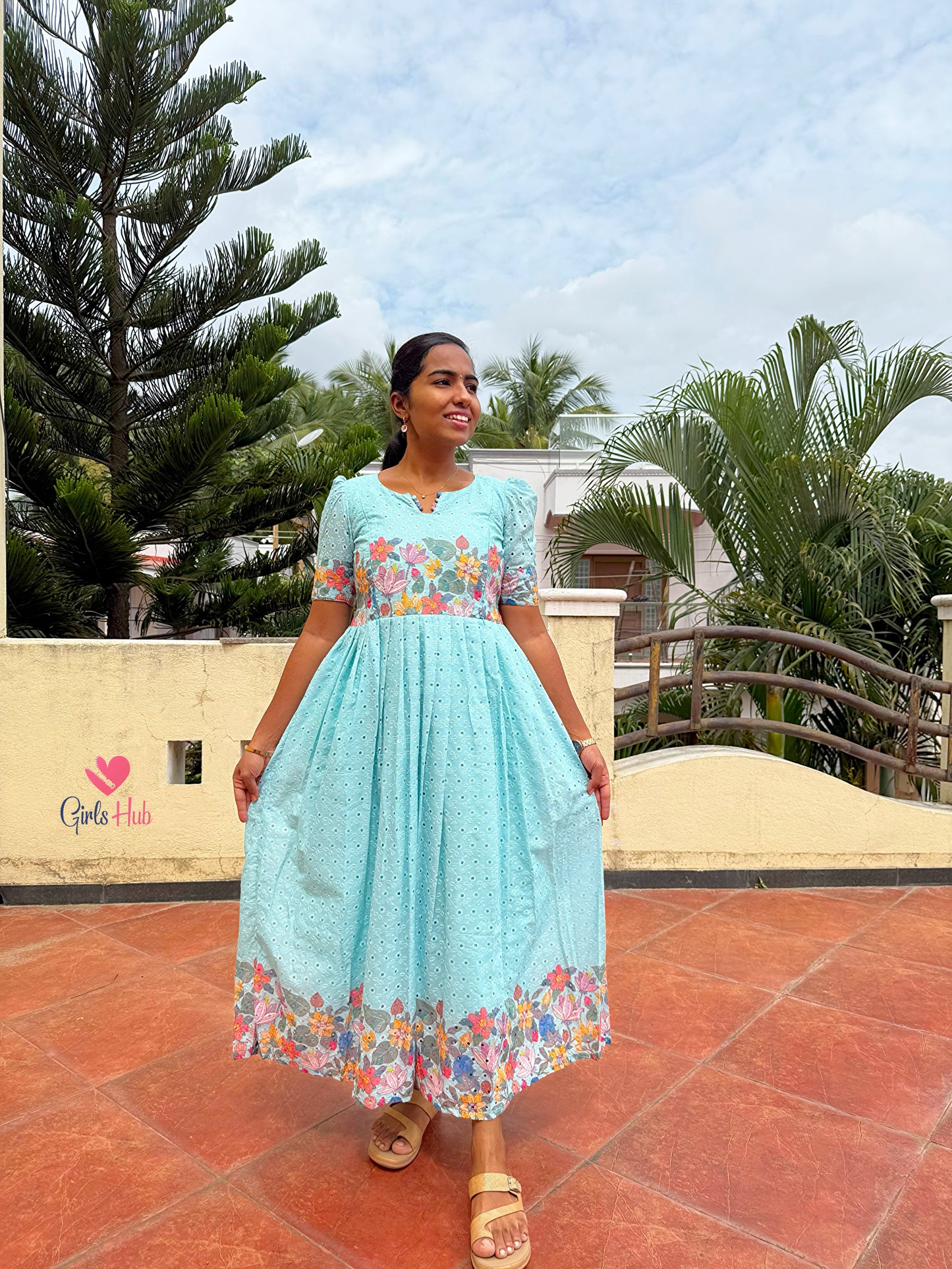 SKY BLUE MULTI FLOWER-FM-89