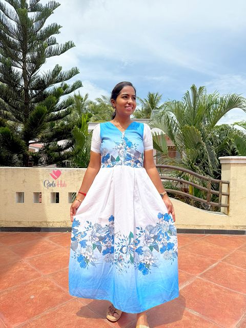 BLUE WITH WHITE(1 side zip)FM-121