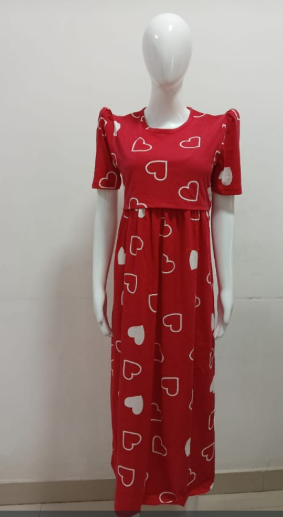 RED WITH WHITE HEART