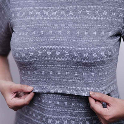 Zipless Feeding T-Shirt Ash Pattern