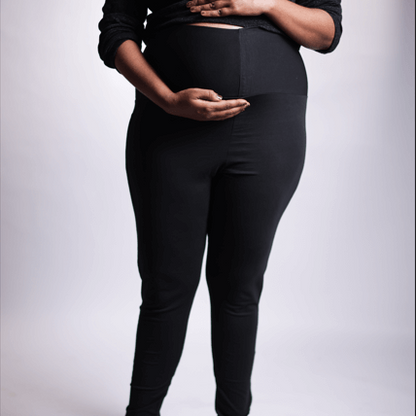 Maternity Leggings Black Ankle