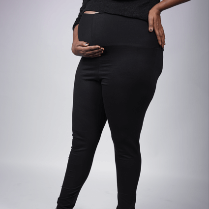 Maternity Leggings Black Ankle