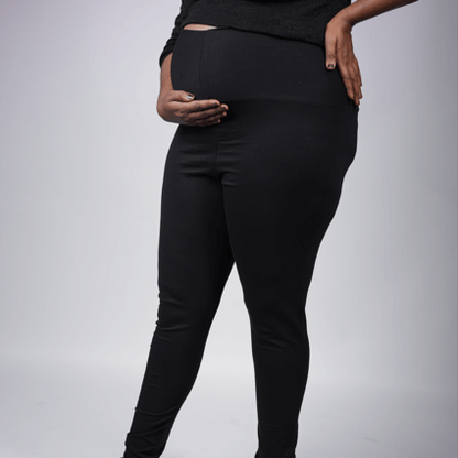 Maternity Leggings Black Ankle