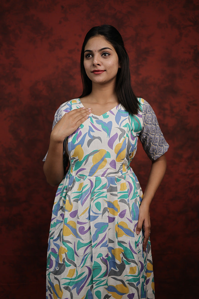 Feeding Kurti-White Waves
