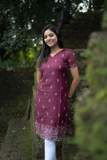 Kurti-Dark Maroon