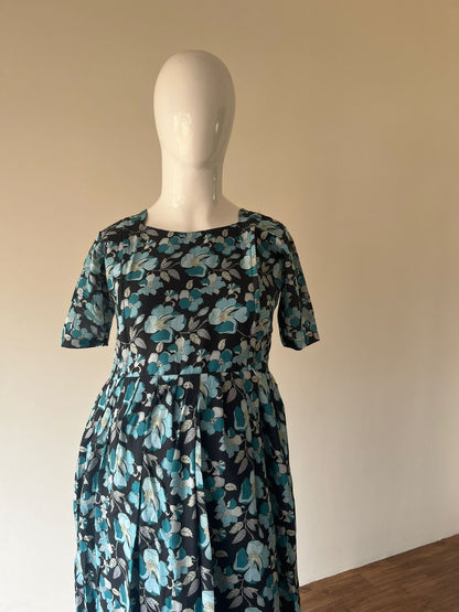 Feeding Kurti Black and blue flower sleeve