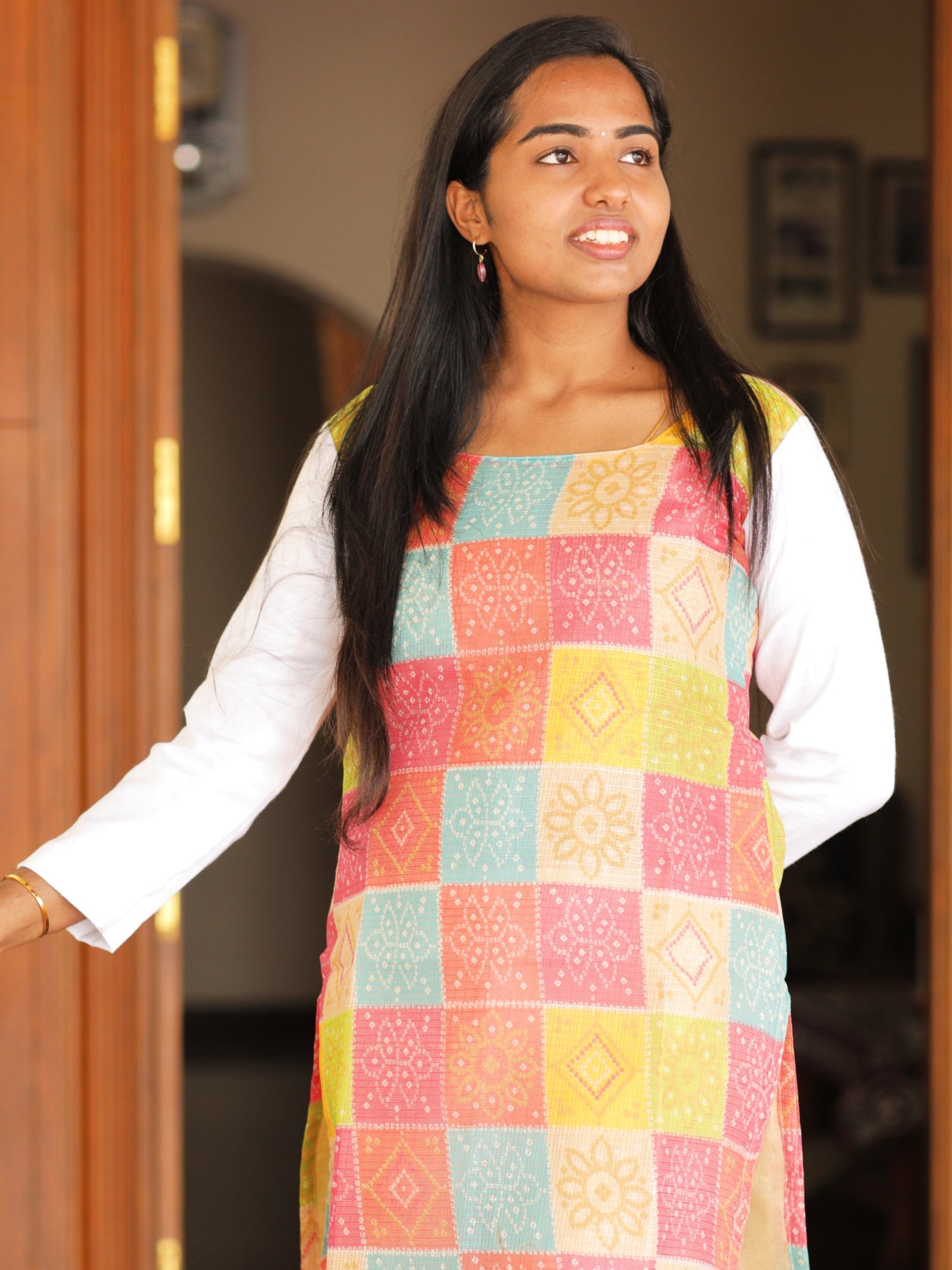 Multicolour Kolam Kurti