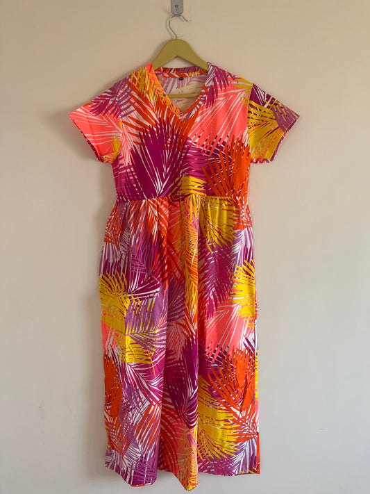 Non-Feeding Gown – Pink, Orange, Violet and Yellow Mixed Gown
