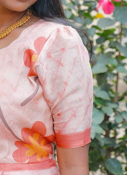 Orange Flower traditional Dress