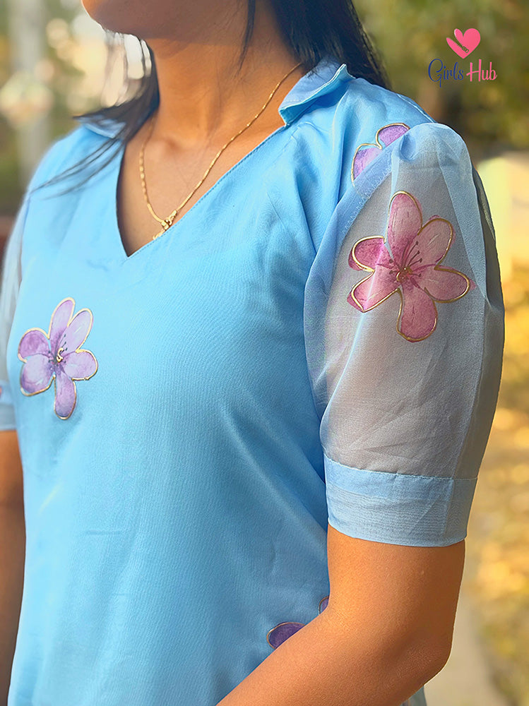Light Blue Organza