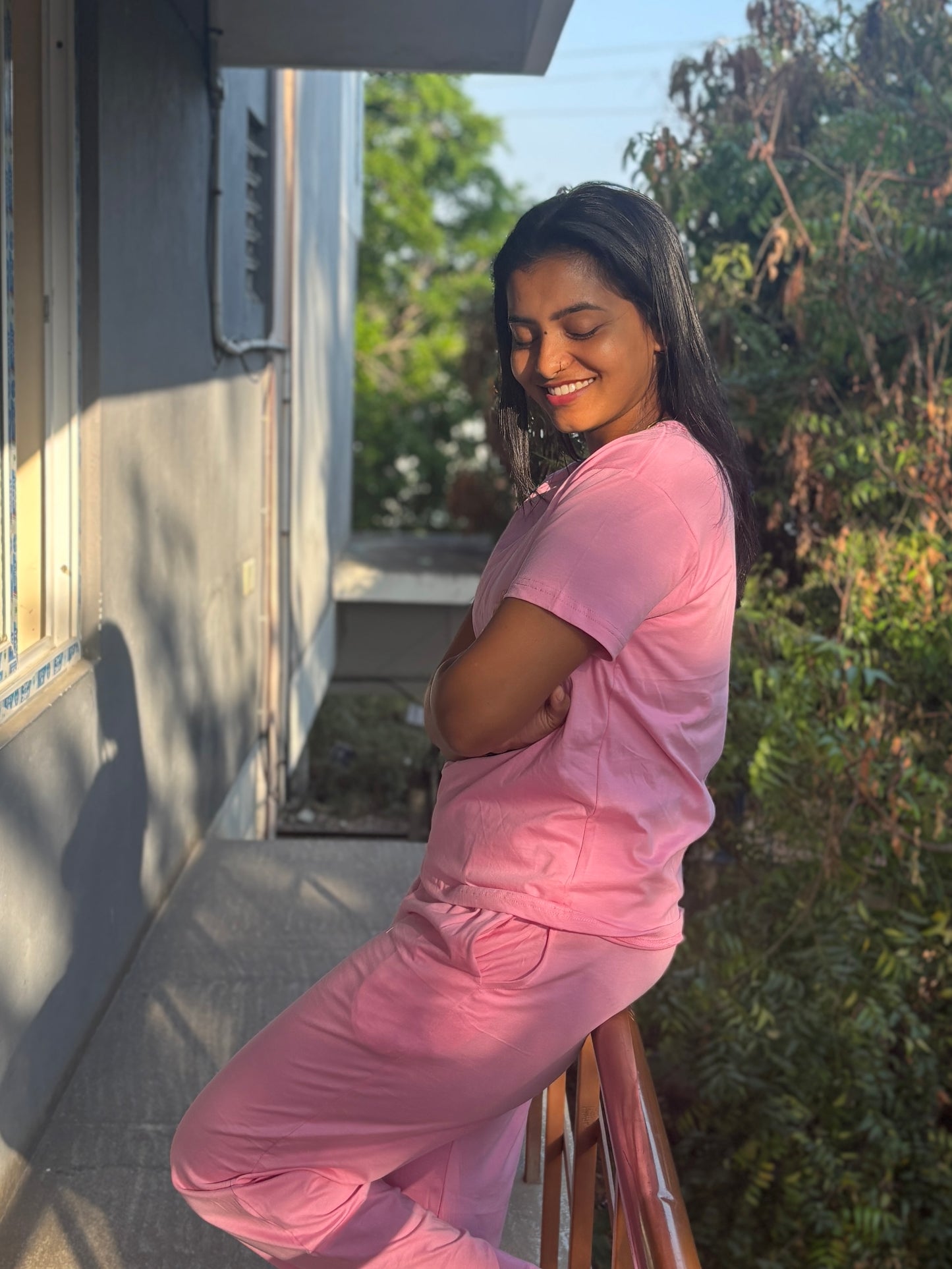 T-Shirt Pant -Pink