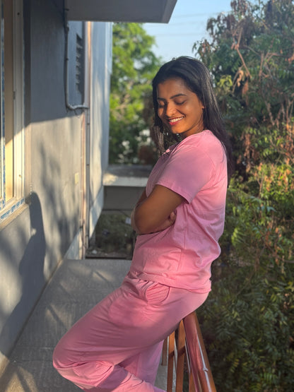 T-Shirt Pant -Pink