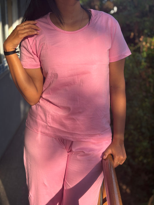 T-Shirt Pant -Pink