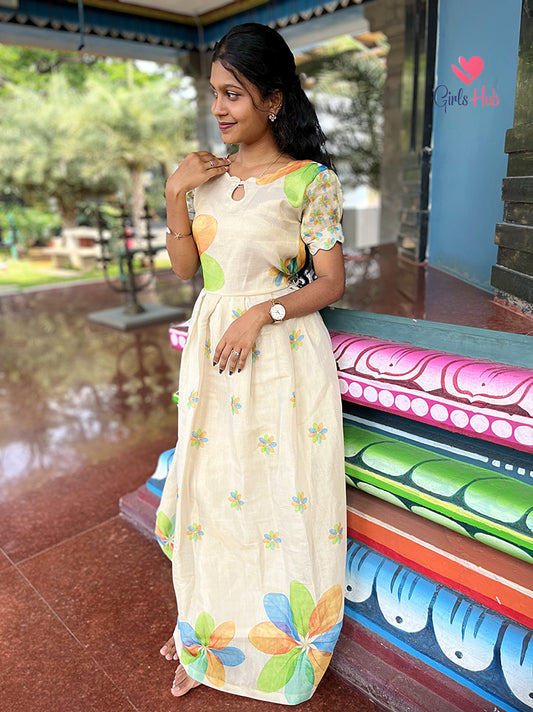 White Flower Traditional Dress