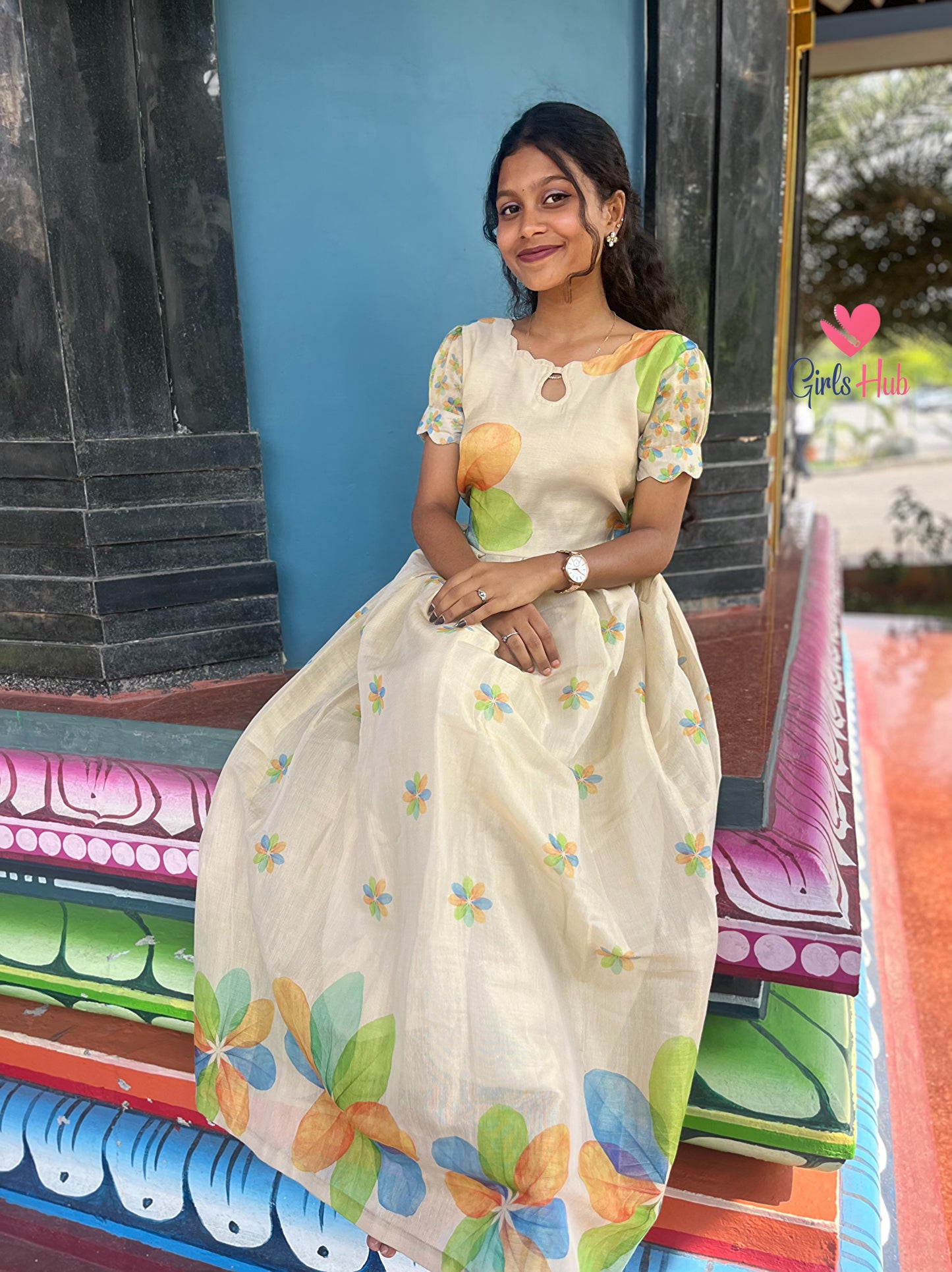 White Flower Traditional Dress