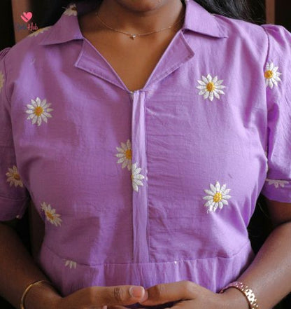Purple Embroidery Feeding Maxi-FM3