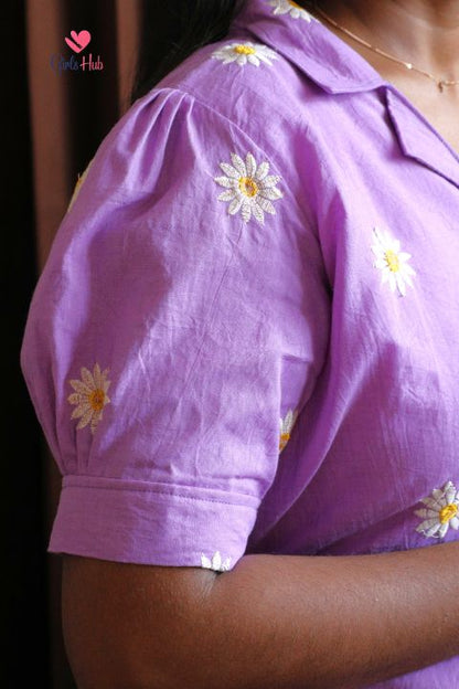 Purple Embroidery Feeding Maxi-FM3