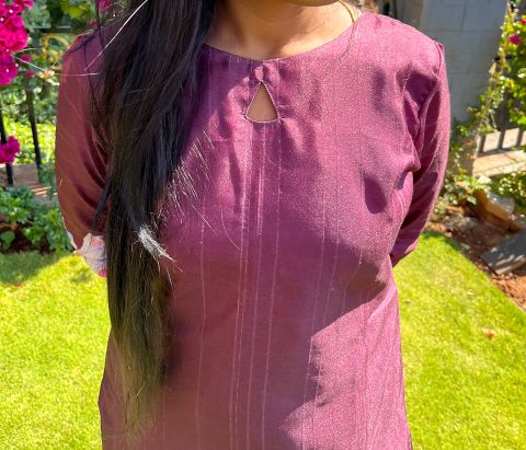 Marron Kolam Traditional Dress