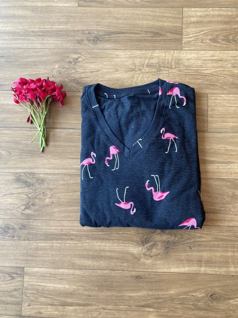 Black and pink flamigo