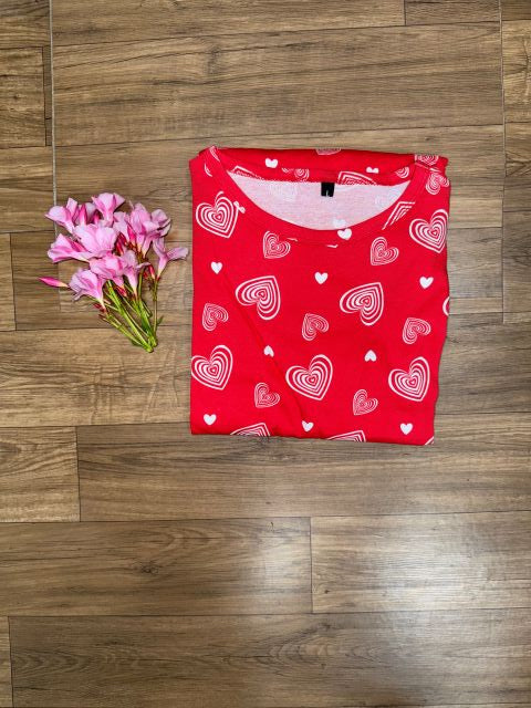 Red with white layer heart