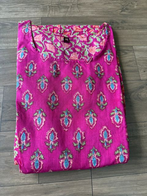 Dark Pink With Orange Flower -FK-26