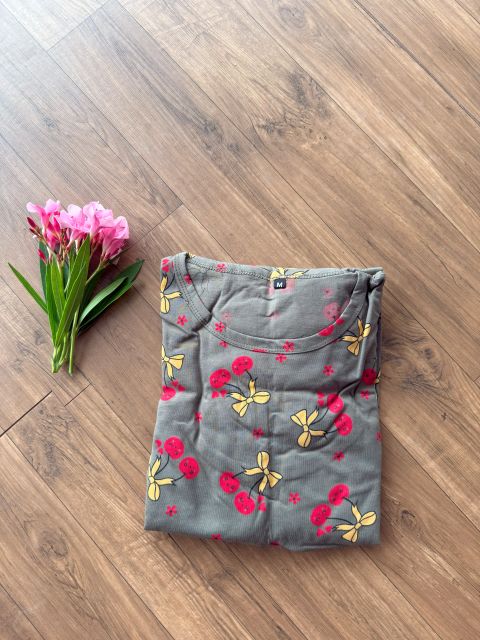 Olive Green With Cherry & Bow - FG26