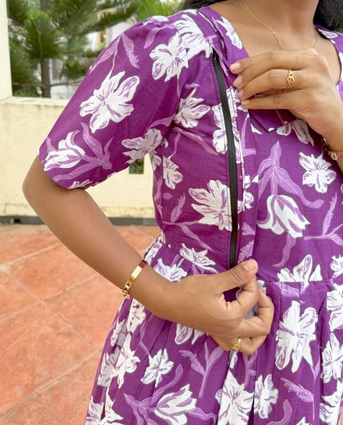 Violet With White Floral – FM-12