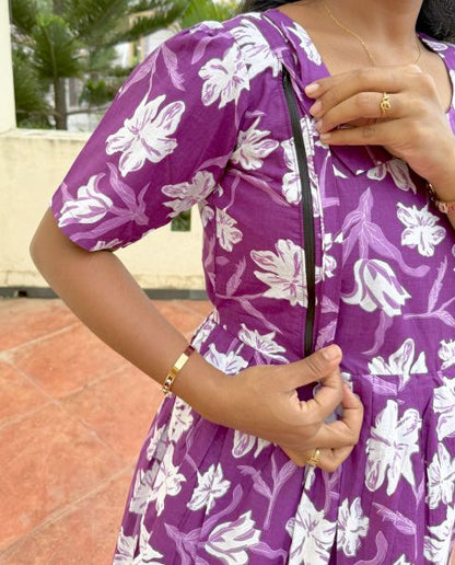 Violet With White Floral – FM-12