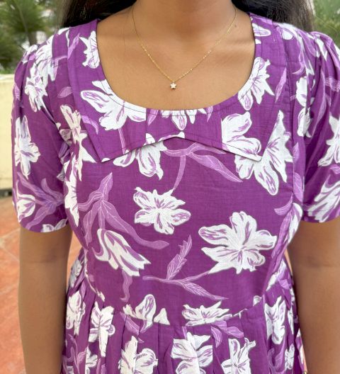 Violet With White Floral – FM-12