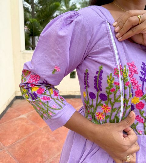 Purple With Embroidery – FM-15