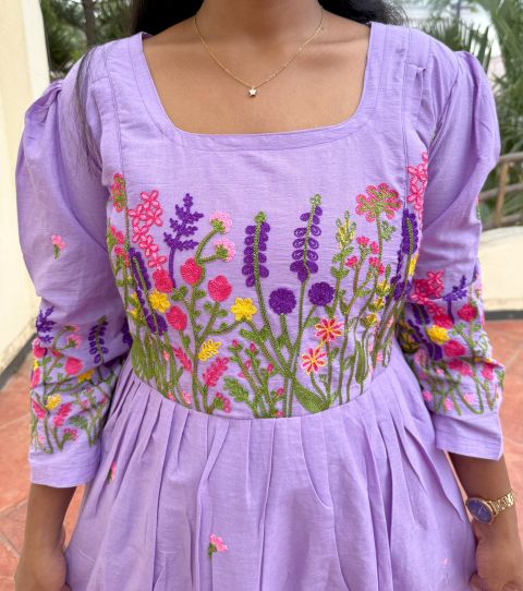 Purple With Embroidery – FM-15