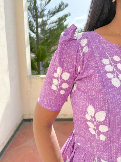 Cotton Purple White Flower – FM-25
