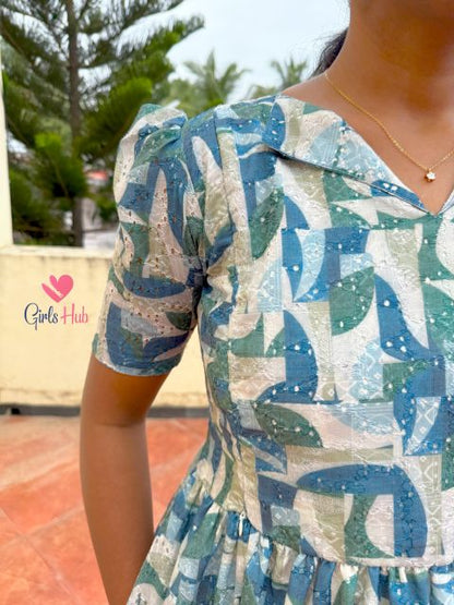 Navy Blue With Green Hakoba – FM-52