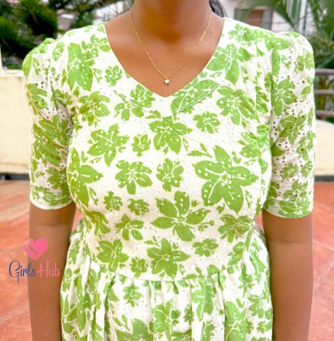Green Floral Hakoba – FM-51
