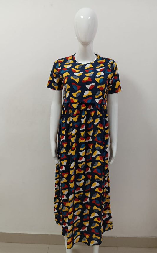 Navy Blue With Yellow Birds - FG31