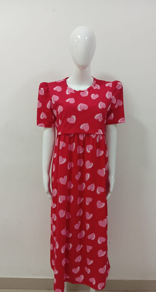 Red With Pink Heart - FG34