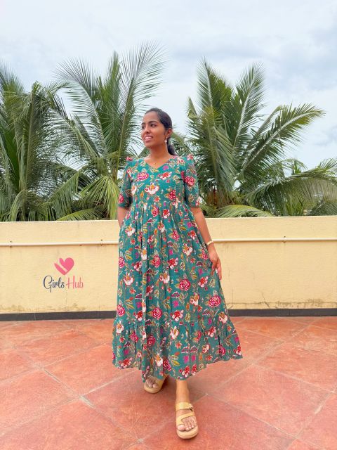 Dark Green Floral – FM-65