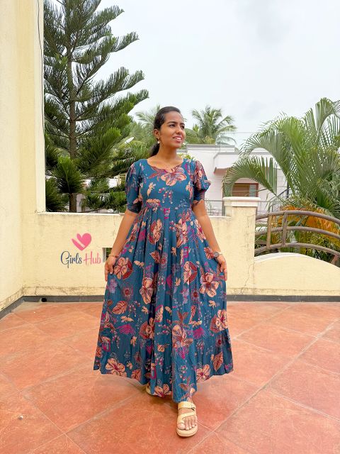 Dark Blue Floral – FM-76