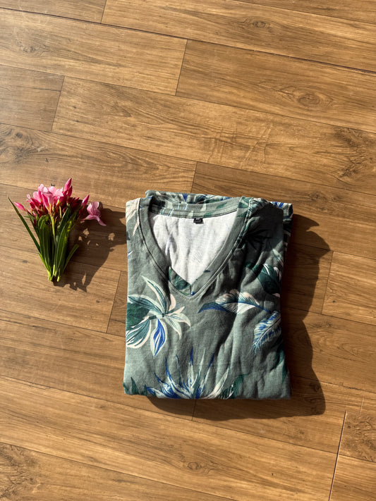 DARK GREEN WITH FLOWER-NF-08