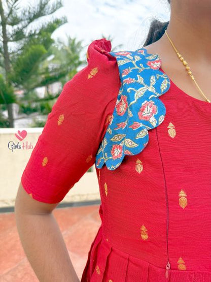 DARK RED WITH BLUE-FM-103