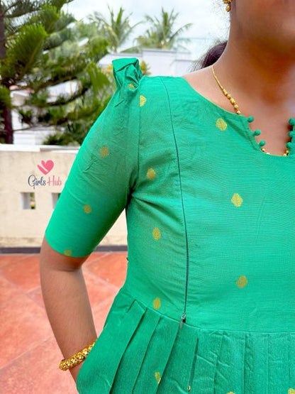 LIGHT GREEN SILK COTTON-FM-102