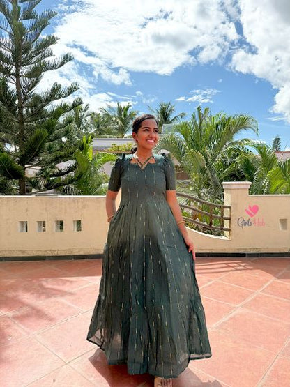 DARK  GREEN WITH LINES-FM-124