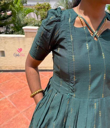 DARK  GREEN WITH LINES-FM-124
