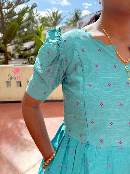 SKY BLUE SILK COTTON-FM-122