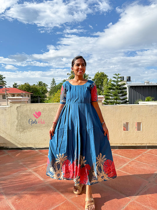 BLUE WITH RED LEAF-FM-149