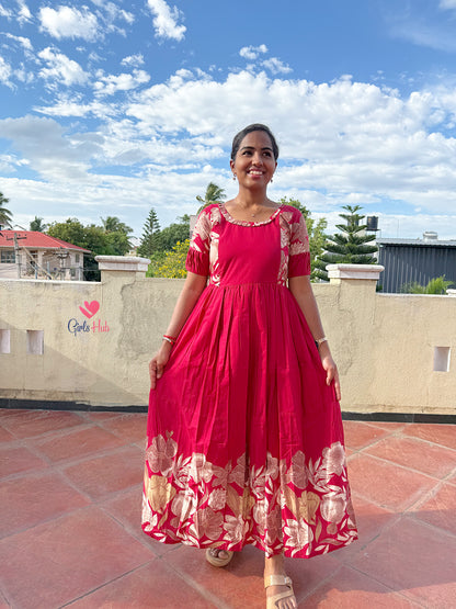 RED WITH SANDAL FLOWER-FM-151