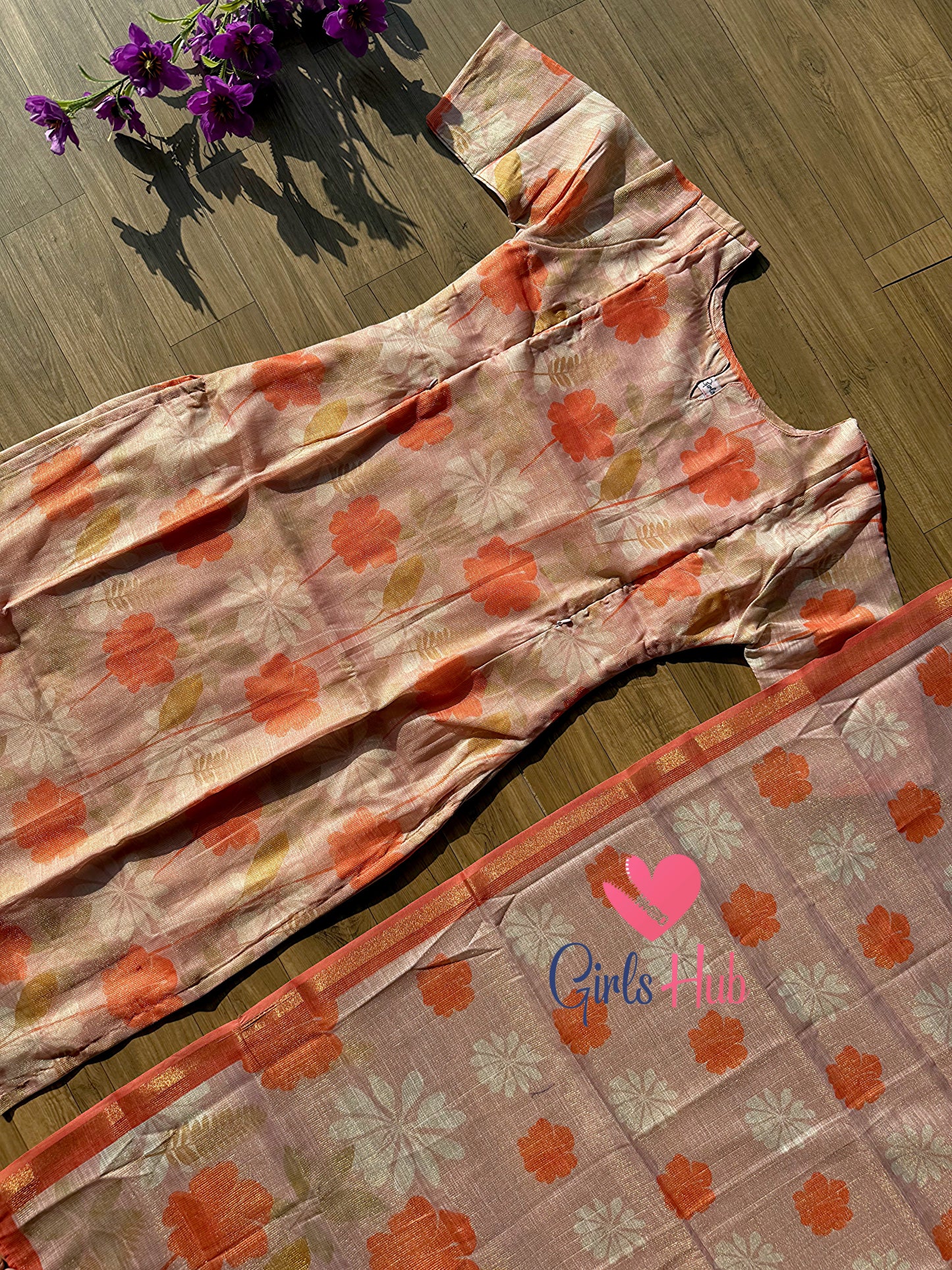 ORANGE FLOWERS-2P-39